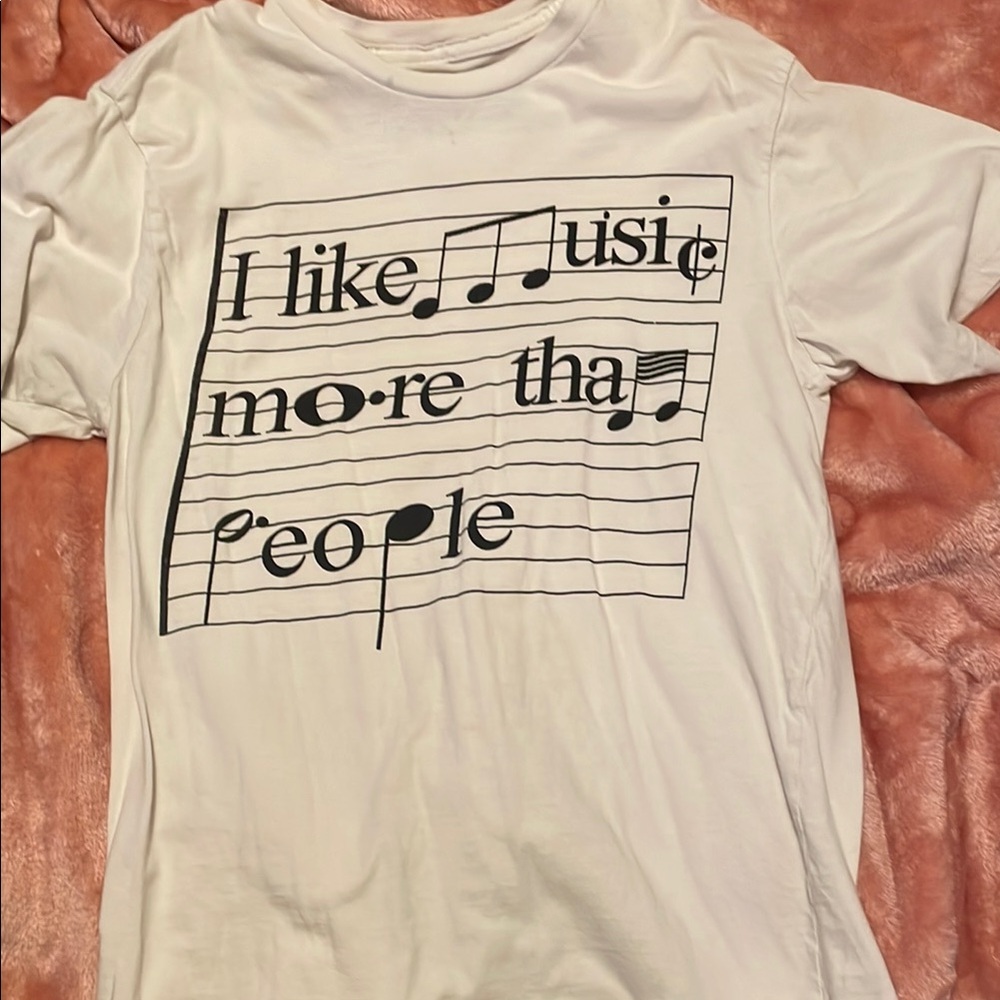 Black Matter White Music Note Tee